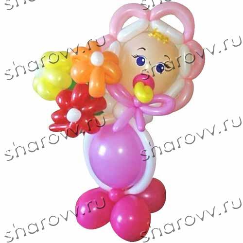 Фигура из шаров Пупс девочка