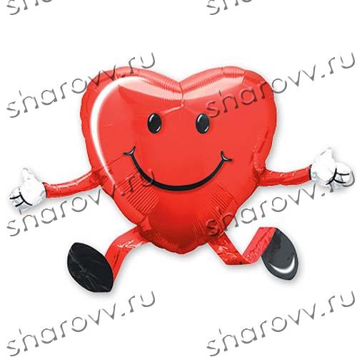 Фигура из шаров Сердце на подставке