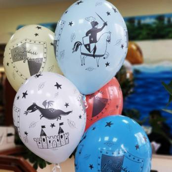 Шары латекс ДР Рыцарь и Дракон