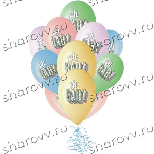 Шары латекс "O BABY 3цв."