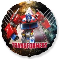 Шар круг фольга Трансформер Оптимус Прайм