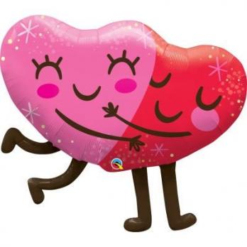 Шар фольга Сердца обнимающиеся