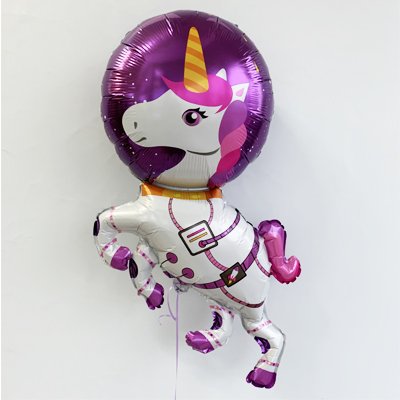 Шар фольга Космонавт Единорог
