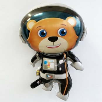 Шар фольга Космонавт Медведь