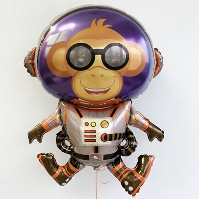 Шар фольга Космонавт Обезьяна