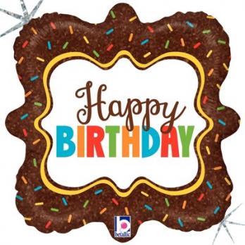 Шар фольга HB Шоколад в посыпке блеск