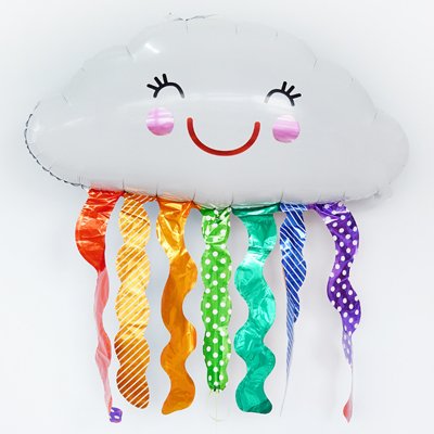 Шар фольга Облако с радужным дождиком