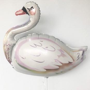 Шар фольга Лебедь пудровый