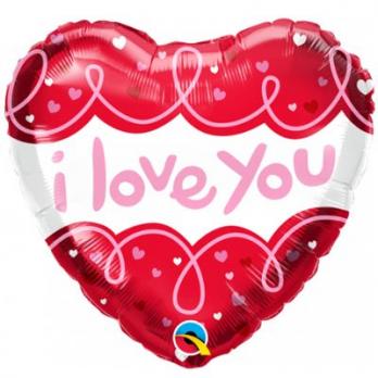 Шар фольга ILY Петельки