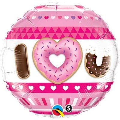 Шар фольга ILY Сердца и Донатсы