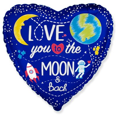 Шар фольга LOVE YOU TO THE MOON & BACK