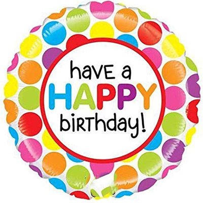Шар фольга HAVE A HAPPY BIRTHDAY Конфетти