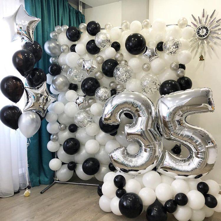Фотозона из шаров Серебро