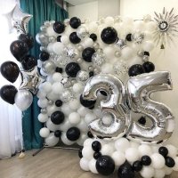 Фотозона из шаров Серебро