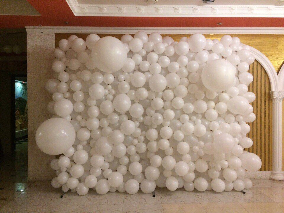 Фотозона из шаров Белая пена