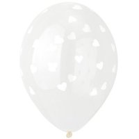 Шары кристалл Сердца белые