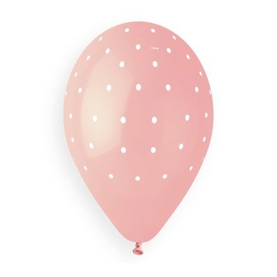 Шарики с гелием Горошек мелк. на розовом