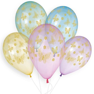 Шары кристалл  Бабочки золотые