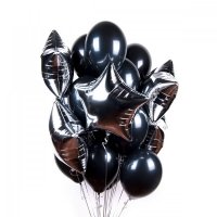 Набор шаров Черные с серебром