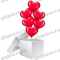 Коробка-сюрприз с сердцами