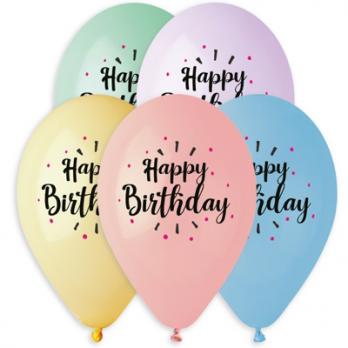 Воздушные шары Happy Birthday ассорти