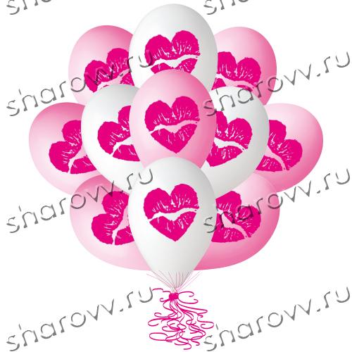 Шары латекс "Поцелуй сердце"