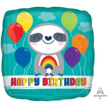 Шар квадрат фольга НВ Ленивец с шарами