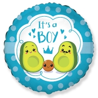 Шар круг фольга IT'S A BOY Авокадо