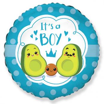 Шар круг фольга IT'S A BOY Авокадо Шар круг фольга IT'S A BOY Авокадо