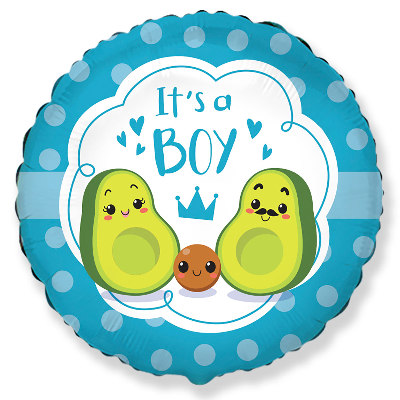 Шар круг фольга IT'S A BOY Авокадо