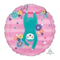 Шар круг фольга Ленивец