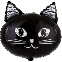Шар фигура фольга Котик черный