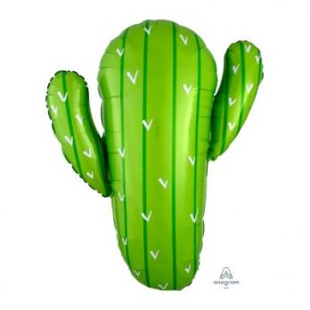 Шар фигура фольга Кактус зеленый