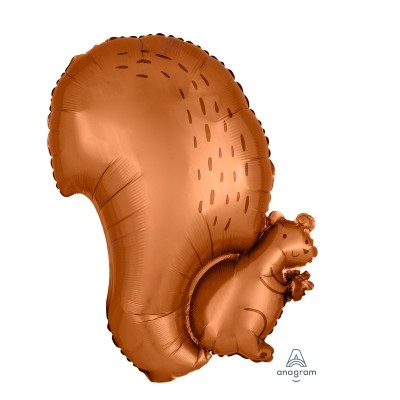 Шар фигура фольга Белка коричневая