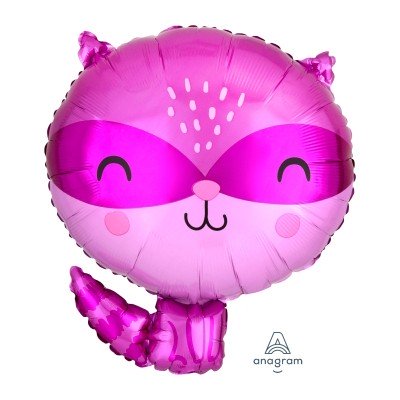 Шар фигура фольга Енот фиолетовый