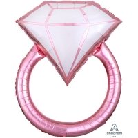 Шар фигура фольга Кольцо бриллиант