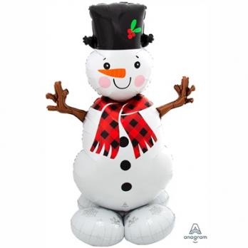 Шар фигура фольга НГ Снеговик