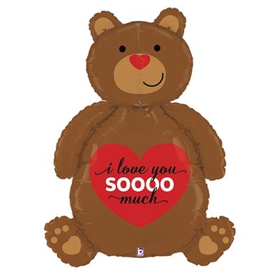 Шар фольгированный Мишка влюблённый