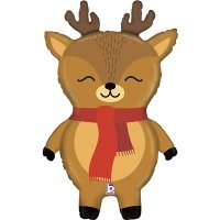 Шар фольгированный Олень с шарфом