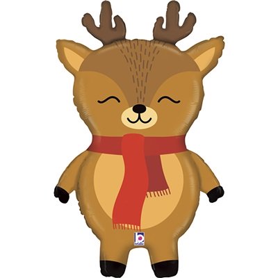 Шар фольгированный Олень с шарфом