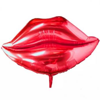 Шар фольга Губы красные