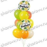 Фонтан из шаров Фруктовый Happy Birthday