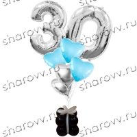 Букет Юбилей серебро