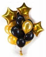 Букет из шаров Золото, черный