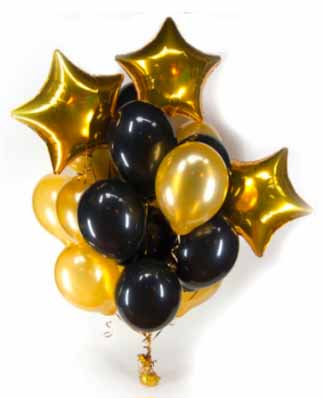 Букет из шаров Золото, черный