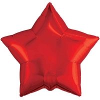 Шар звезда 76см. Металлик Красный