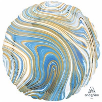 Шар круг Мрамор Синий