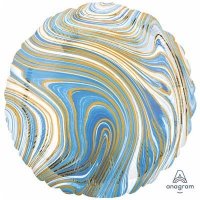 Шар круг Мрамор Синий