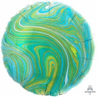 Шарик круг Мрамор Сине-зеленый