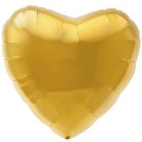 Шарик сердце 76см. Металлик Золото